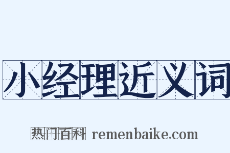 小经理近义词是什么意思的图片